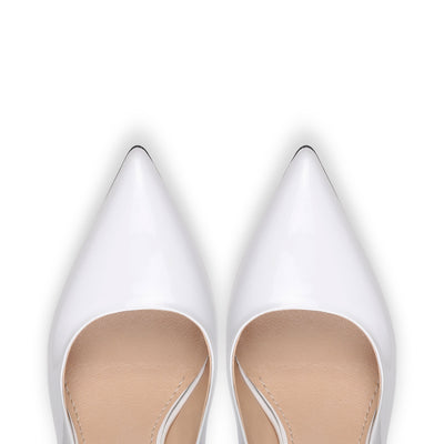 Women's White Patent Leather Pump