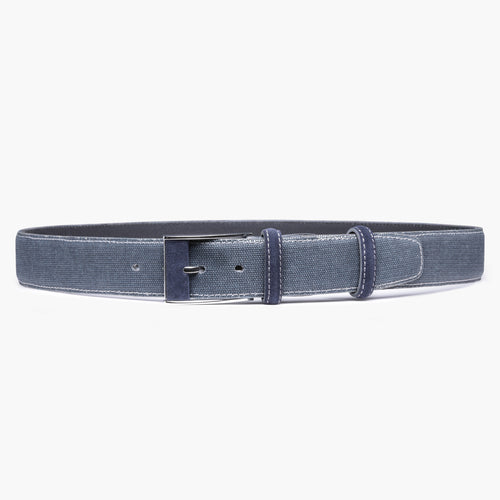 Men’s Navy Canvas & Suede Belt