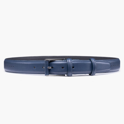 Smooth deep navy leather belt
