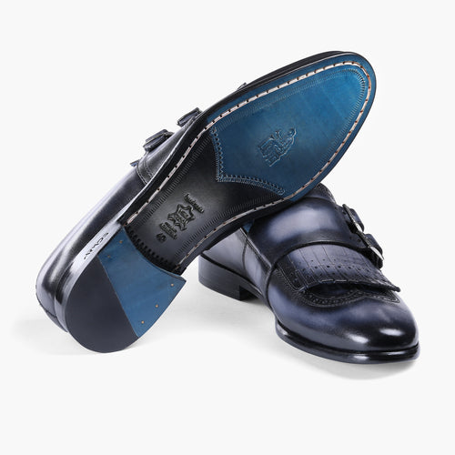 Men’s Gray Double Monk with Fringe
