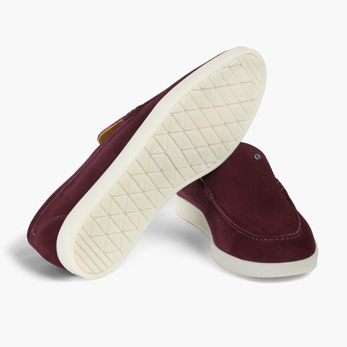 Men’s Burgundy Suede Loafer - sole