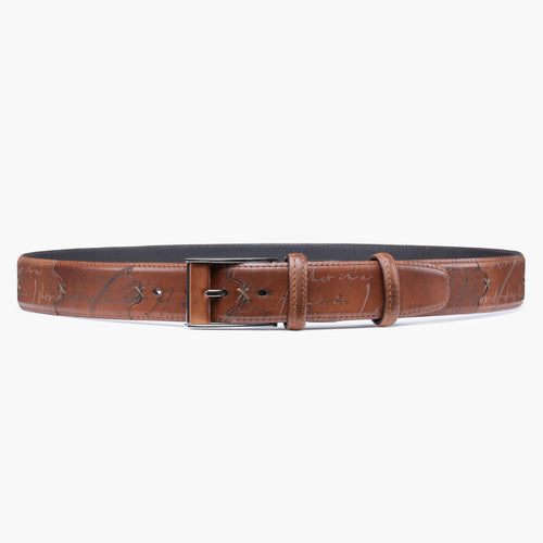 Hand-Finished Scritto Leather Belt
