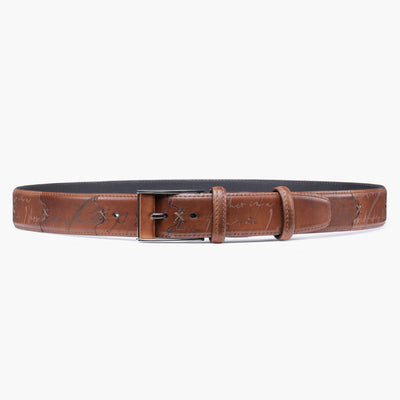 Hand-Finished Scritto Leather Belt
