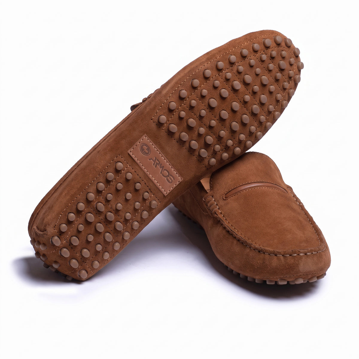Men's Light-Brown Suede Driving Moccasin - sole