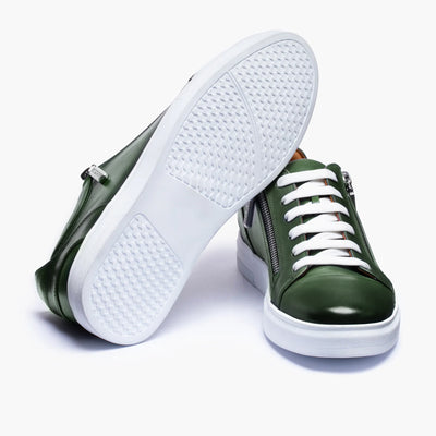 Men's Green Patina Leather Sneaker