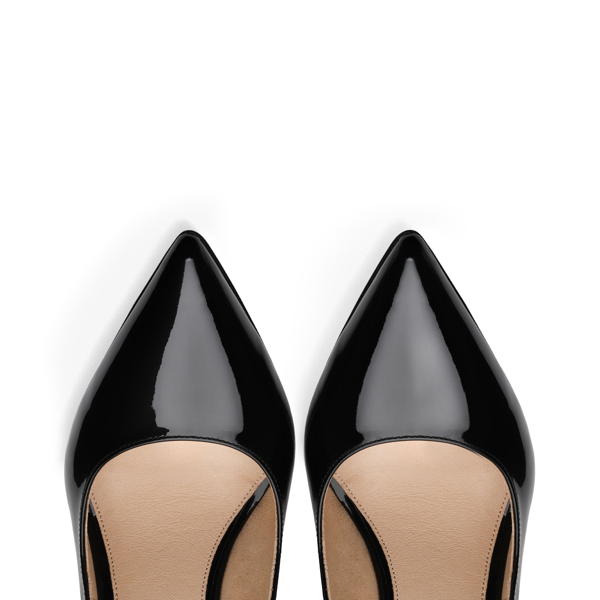Women's Black Patent Pointed-Toe Pump
