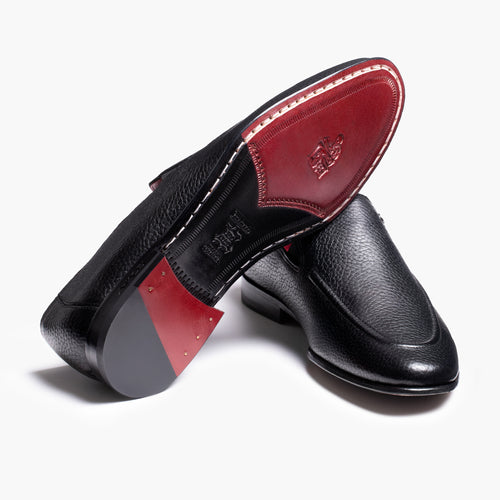 Men’s Black Deer Leather Loafer