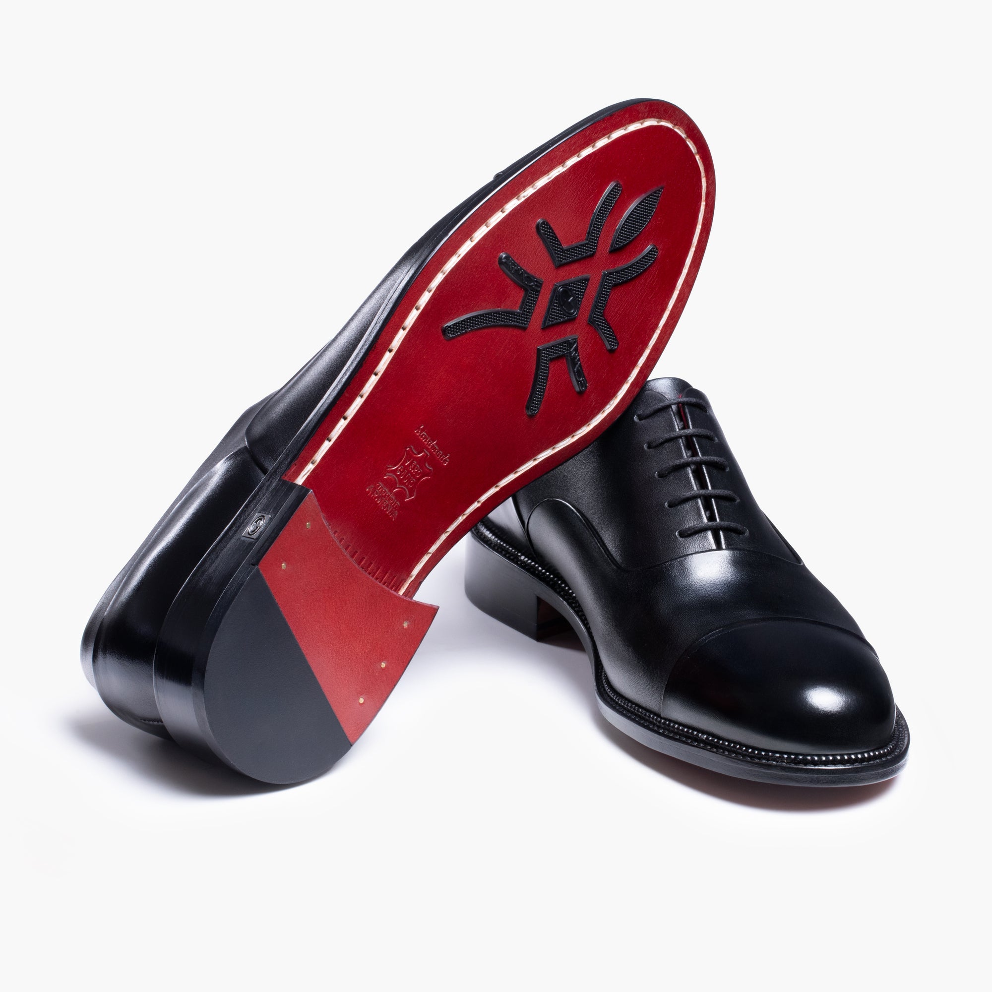 Men’s Black Oxford with Glossy Toe Cap