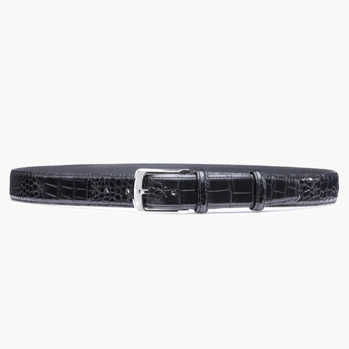 Men’s Black Crocodile Leather Belt