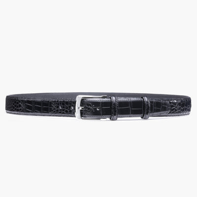 Men’s Black Crocodile Leather Belt