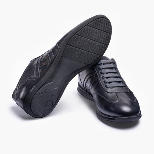 Men's Dark Blue Leather Sneaker