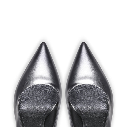 Women's Silver Leather Pump