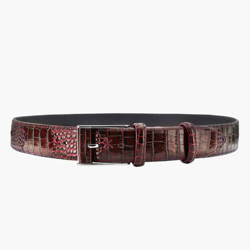 Men’s Burgundy Leather Belt