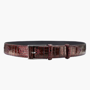 Men’s Burgundy Leather Belt
