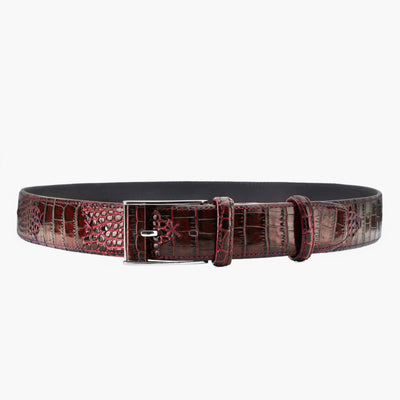 Men’s Burgundy Leather Belt