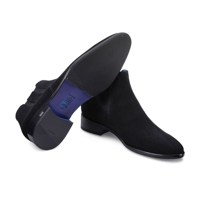 Men's Black Suede Ankle Boot