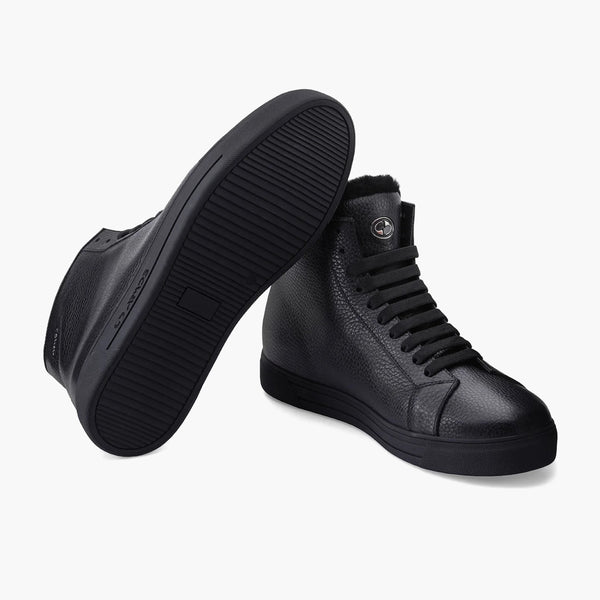 Men's Black Insulated High-Top Sneaker