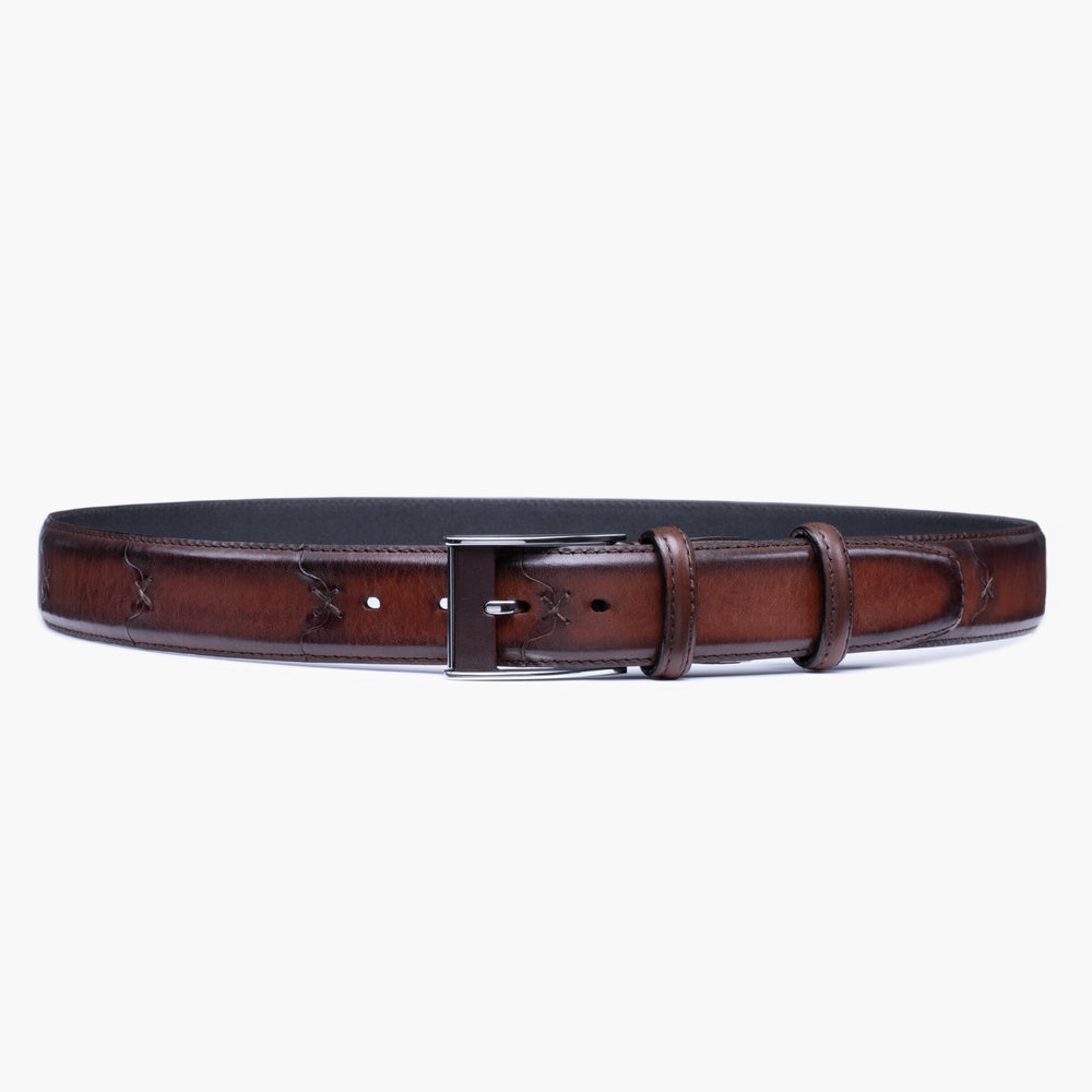 Men’s Brown Patina Calf Leather Belt