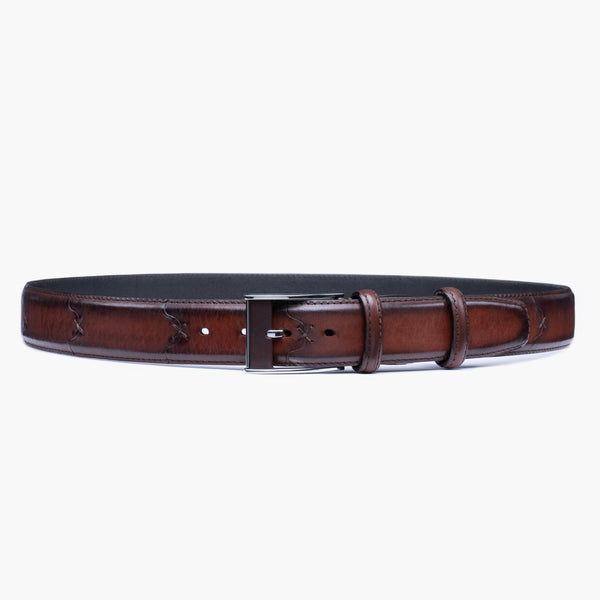 Men’s Brown Patina Calf Leather Belt