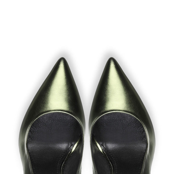 Women's Metallic Pearl Green Pump