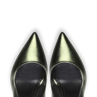 Women's Metallic Pearl Green Pump