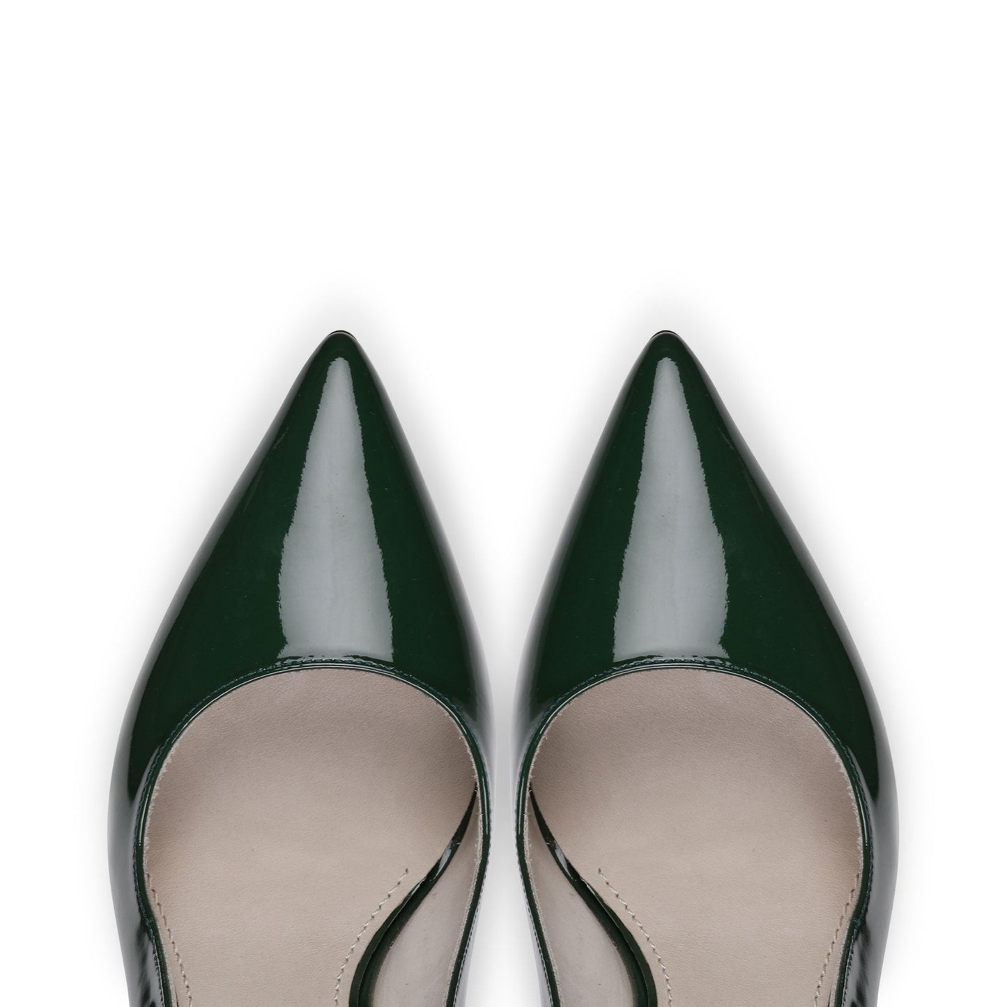 Green lacquered pumps