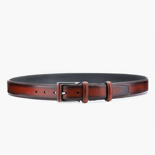 Men’s Cherry Patina Leather Belt