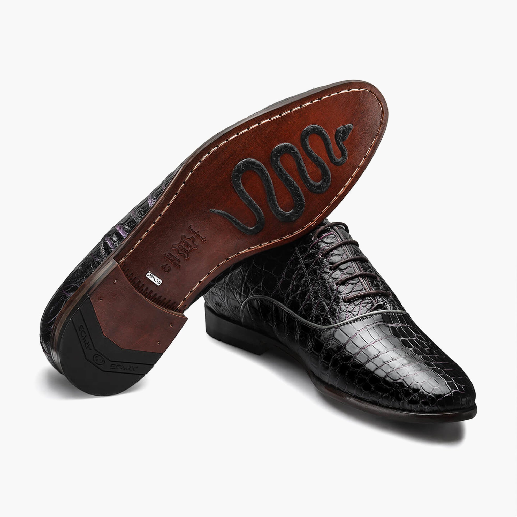 Men’s Purple Crocodile Leather Oxford