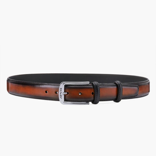 Cognac patina  Leather Belt