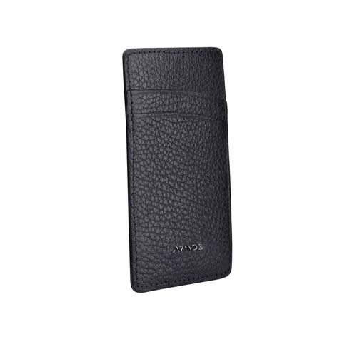 Black leather cardholder