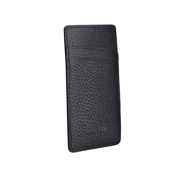 Black leather cardholder