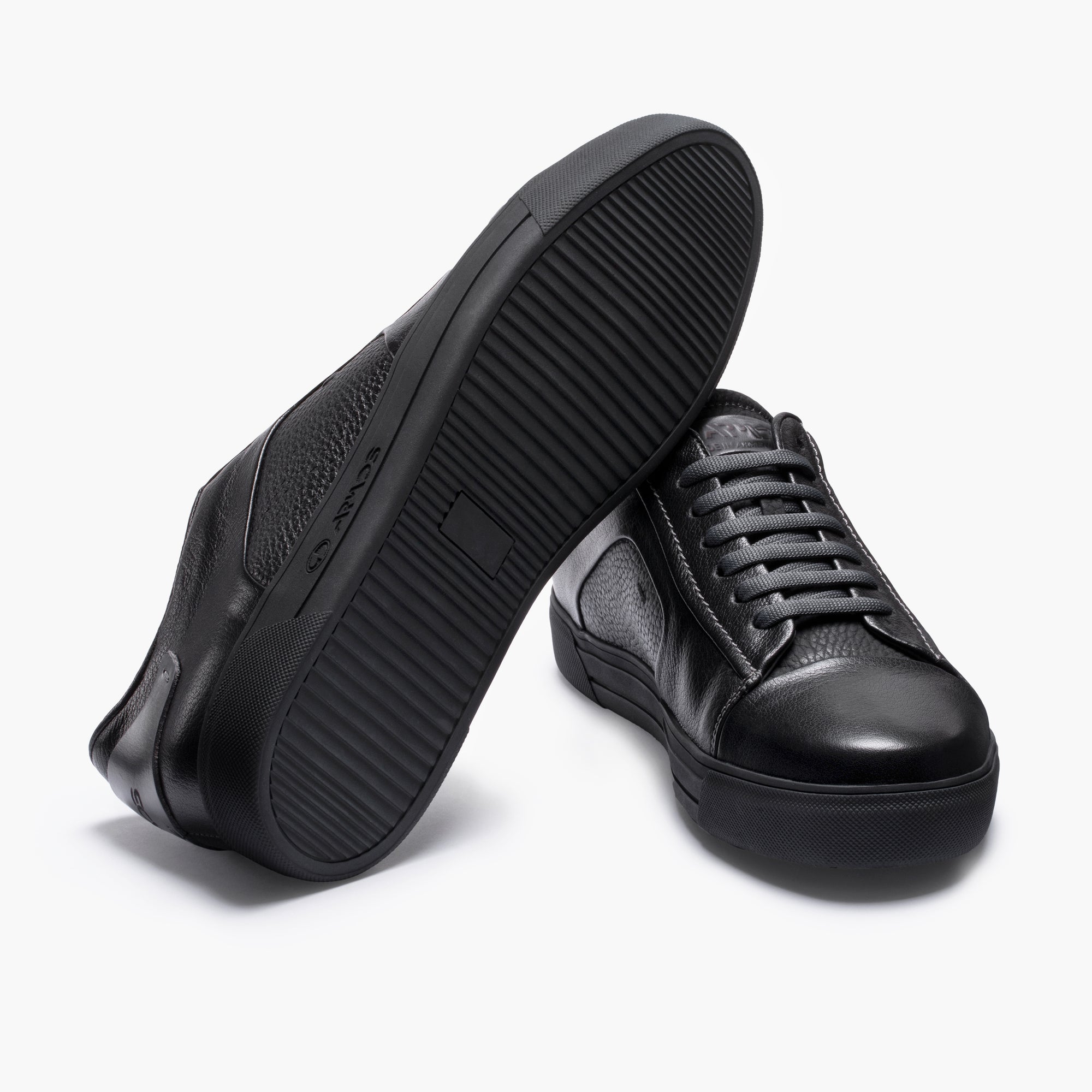 Men’s Black Sneaker with Silver Accents