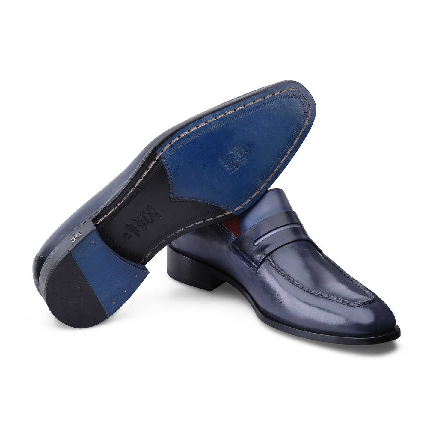 Patinated Penny Loafers