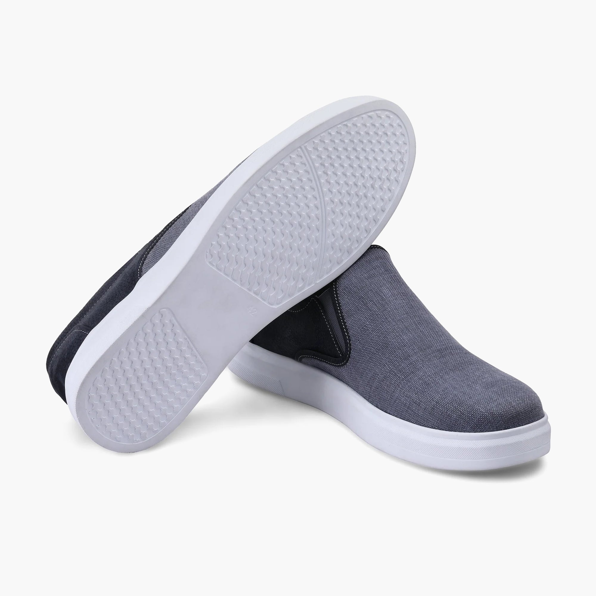 Men's Gray Linen Slip-On Sneaker