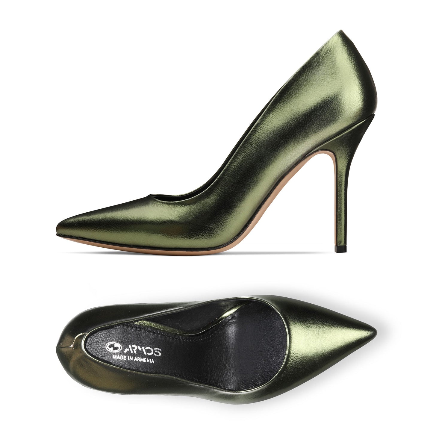 Women's Metallic Pearl Green Pump