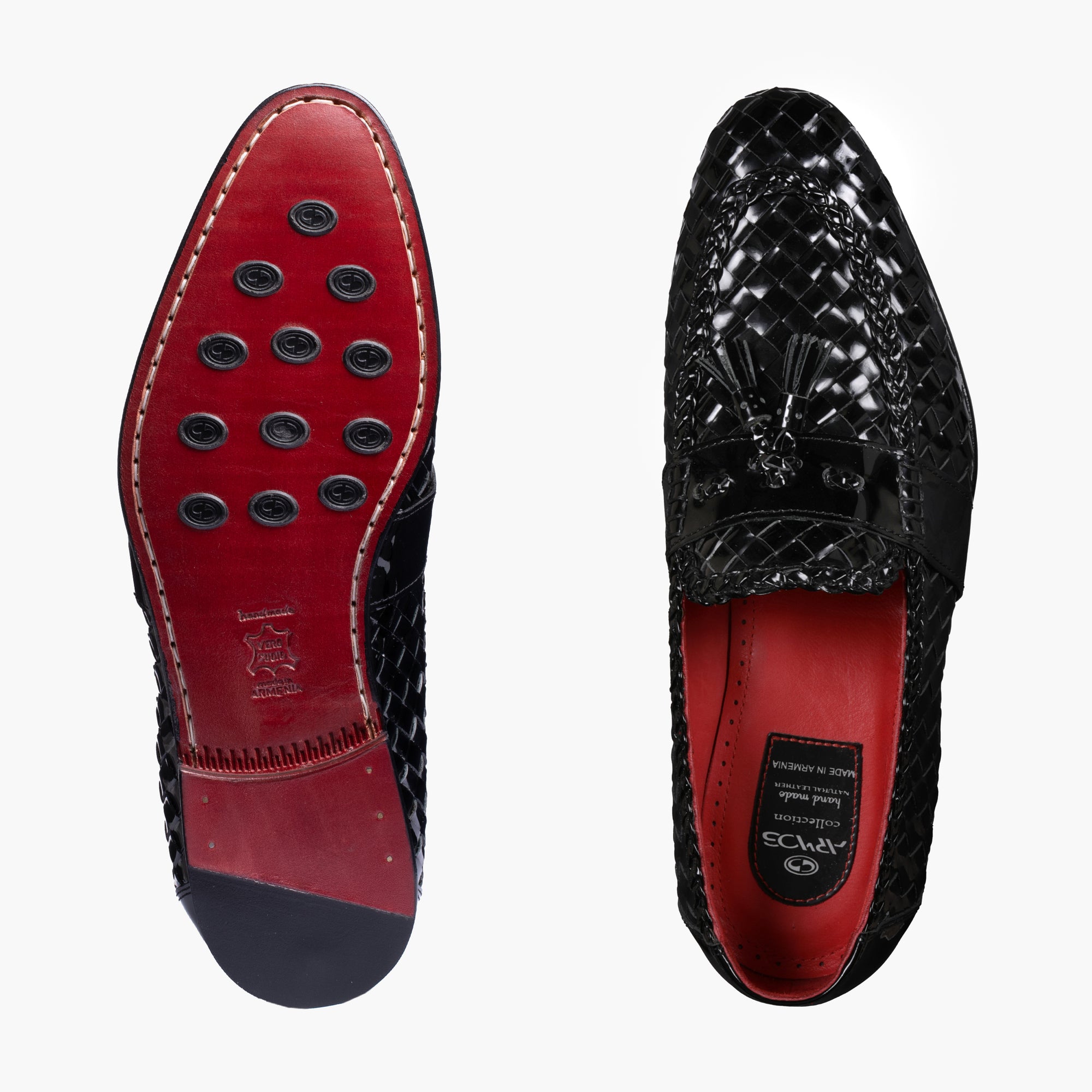 Men's Black Patent Leather Tassel Loafer