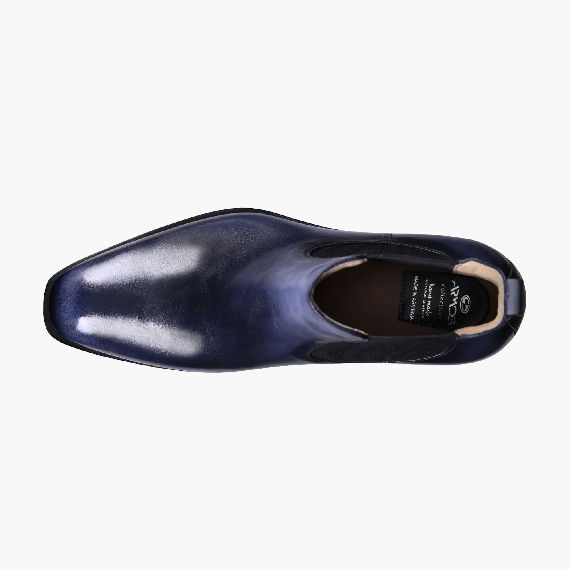 Men's Blue Patina Leather Chelsea Boot
