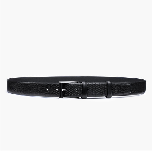 Men’s Black Perforated Leather Belt