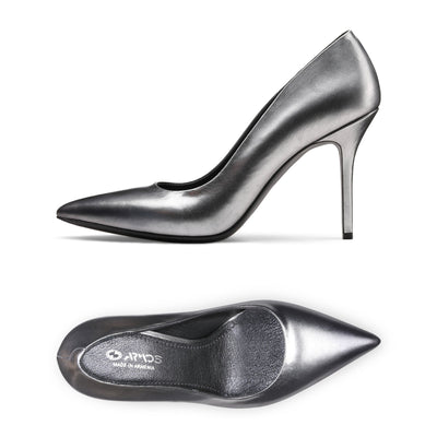 Women's Silver Leather Pump