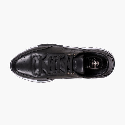 Men's Black Sneaker with White Sole