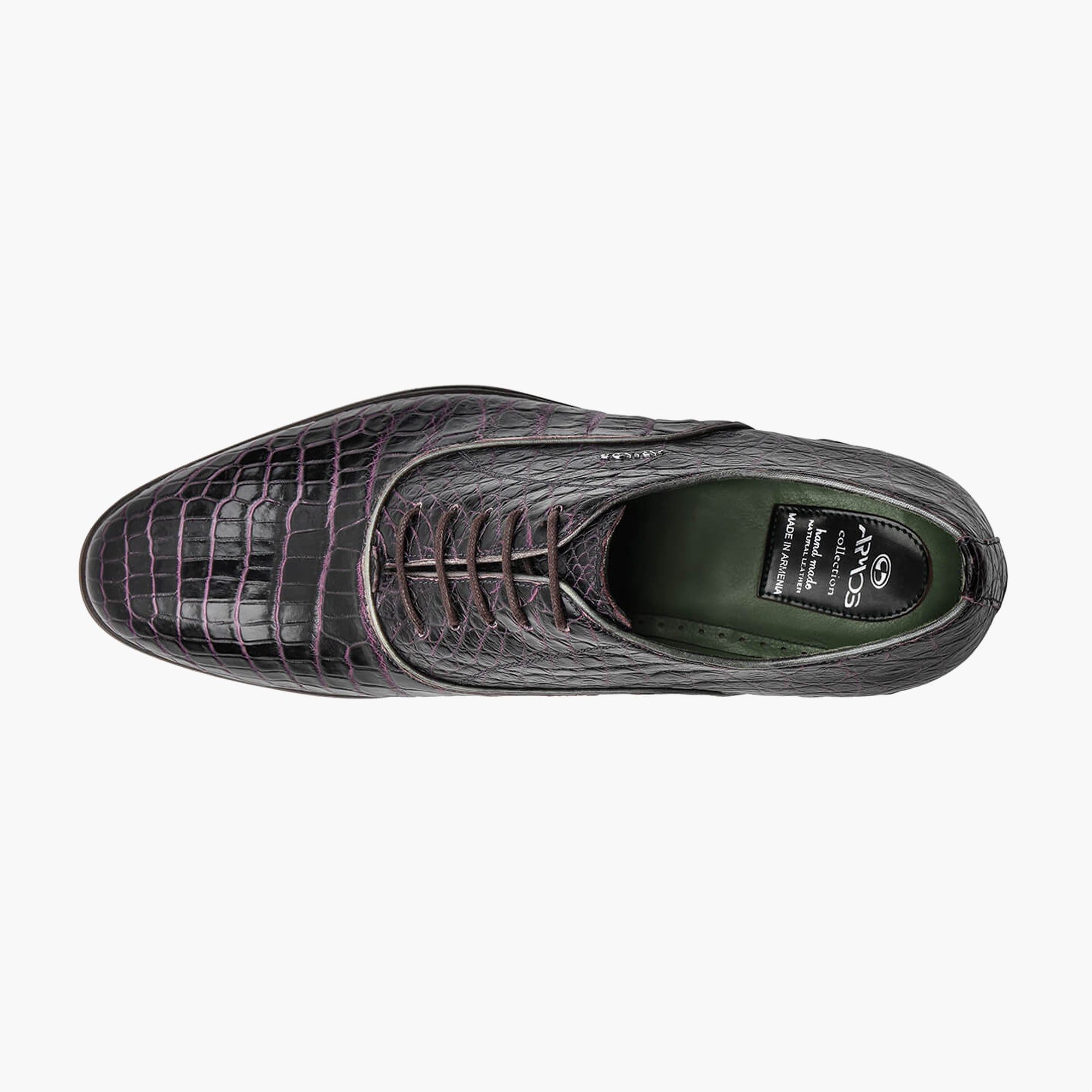 Men’s Purple Crocodile Leather Oxford