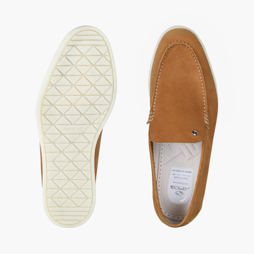 Men’s Tan Suede Loafer - top and sole