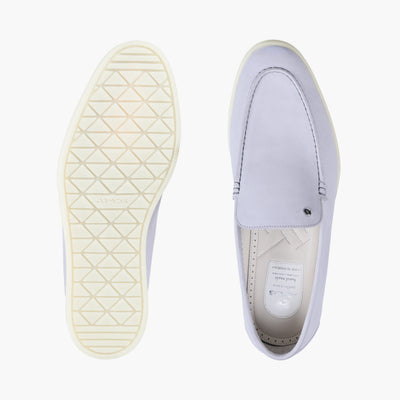 Men’s Light Lavender Suede Loafer - top and sole