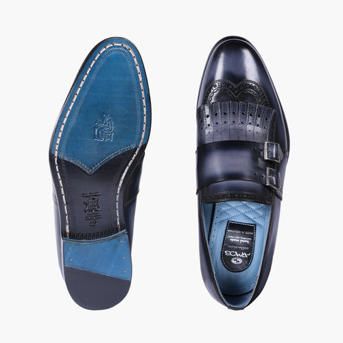 Men’s Gray Double Monk with Fringe