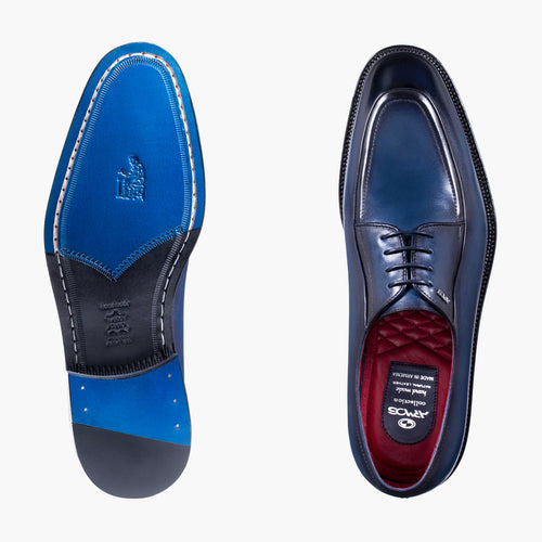 Men’s Navy Patina Leather Derby