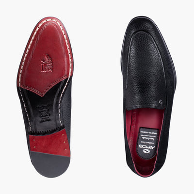 Men’s Black Deer Leather Loafer