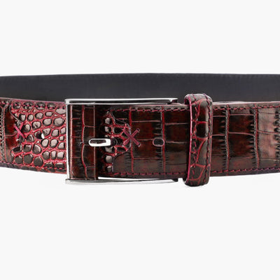 Men’s Burgundy Leather Belt