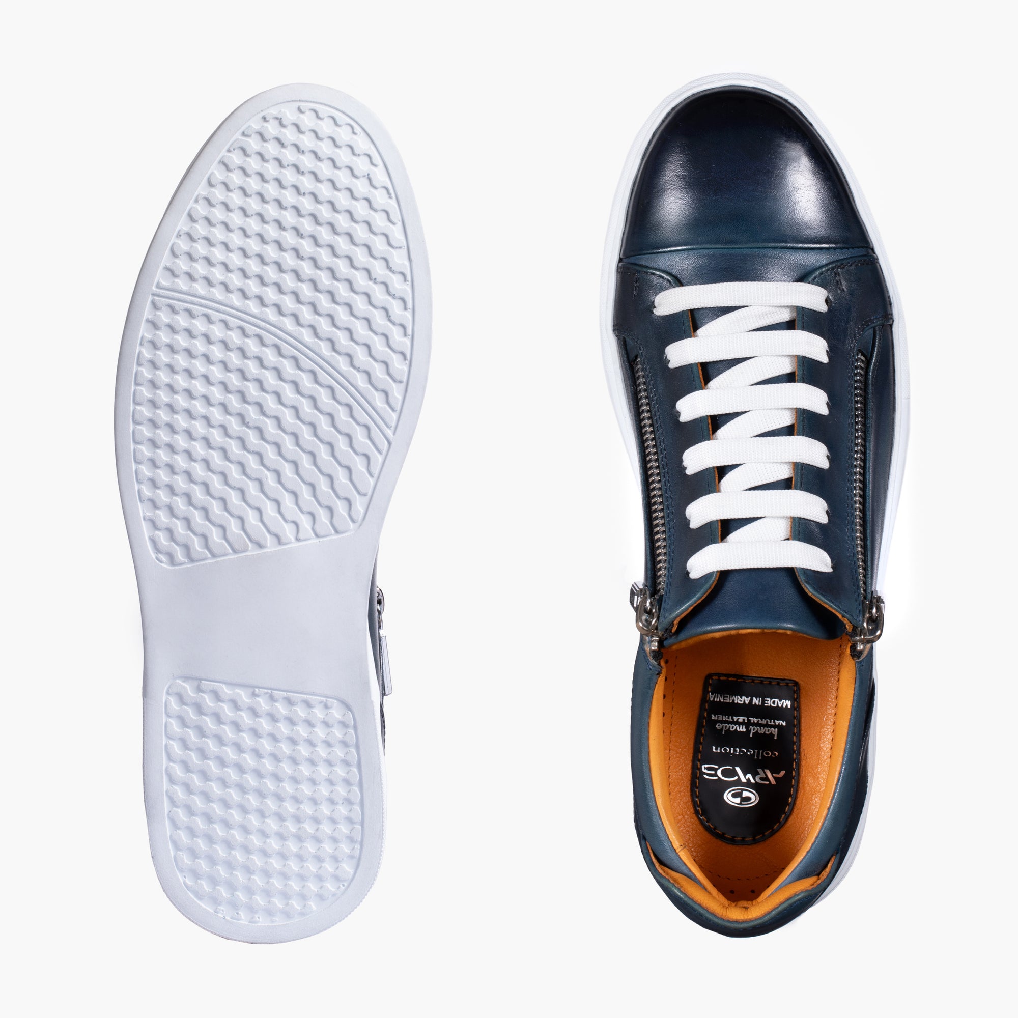 Men's Blue Patina Leather Sneaker