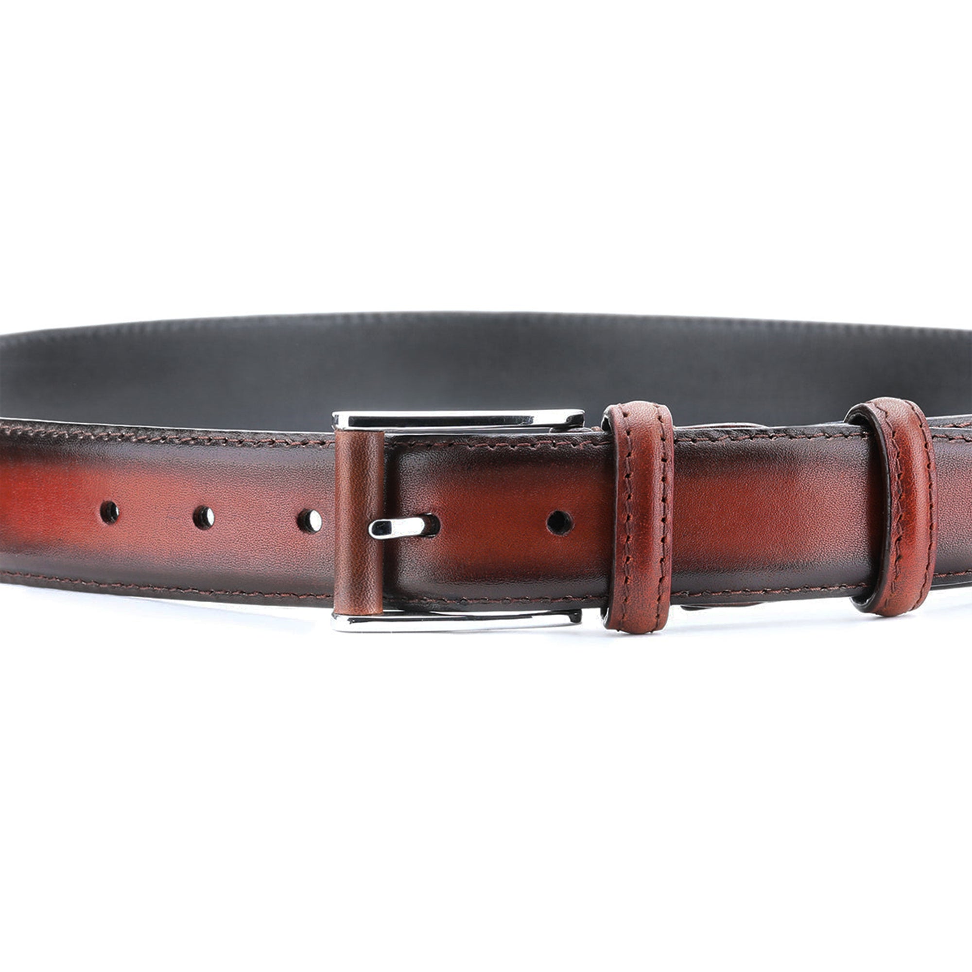Men’s Cherry Patina Leather Belt