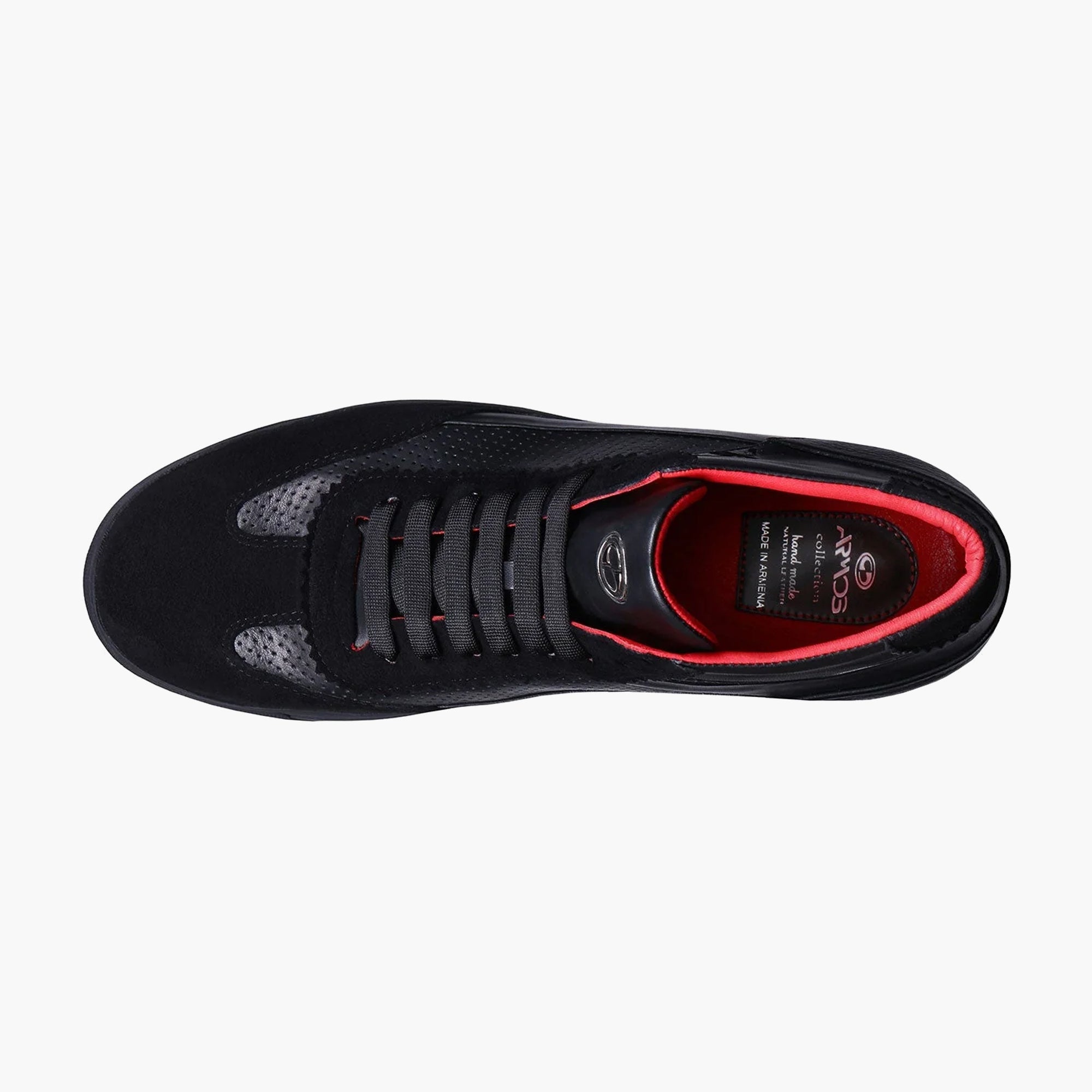 Men's Black Suede & Leather High Sneaker